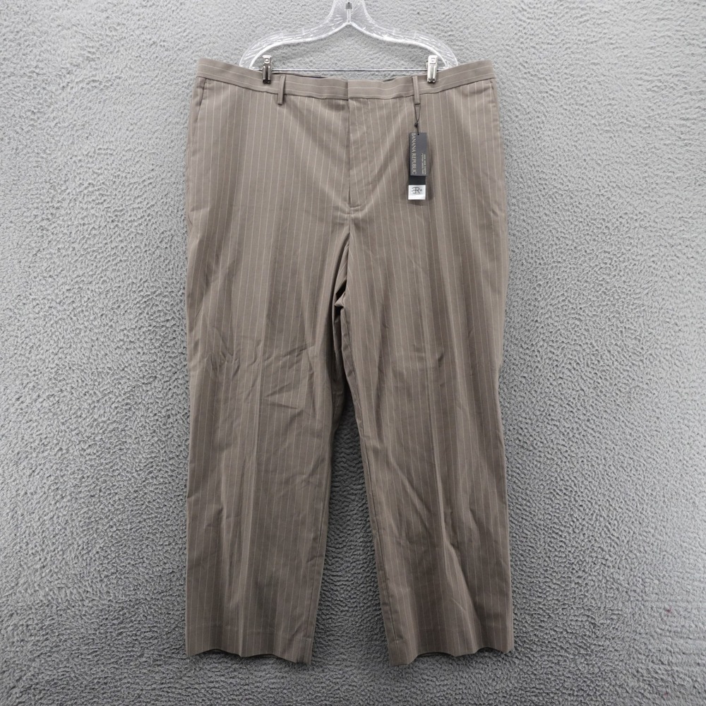 Banana Republic Dress Pants 42x30 Brown Mens Pinstripe Business Casual Career